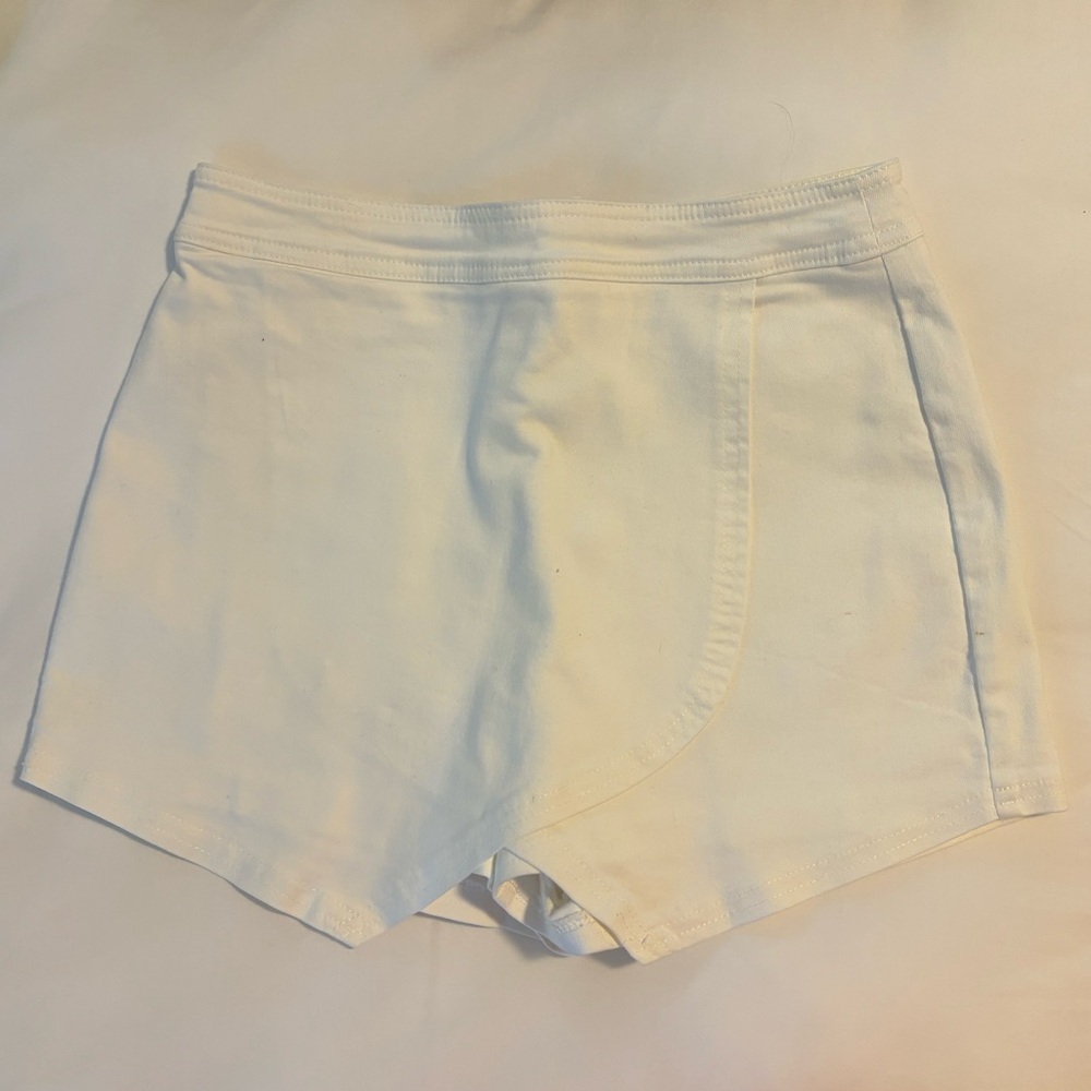 White Denim Skort